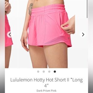 Lululemon Hotty Hot shorts, 4” inseam